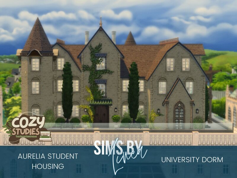 Cozy Studies: Aurelia Student Housing 1 Cozy Studies: Aurelia Student Housing Sims 4 CC