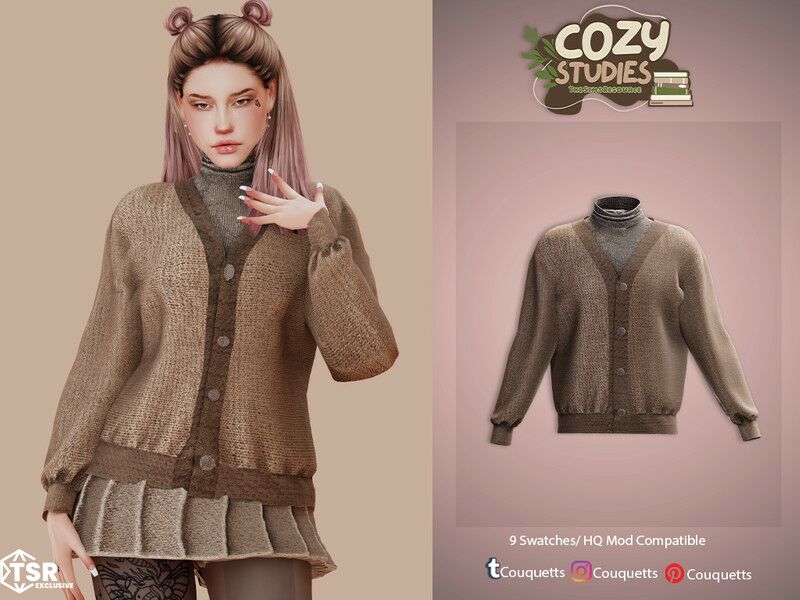 Cozy Studies Karl Sweater TOP 1 Cozy Studies Karl Sweater TOP Sims 4 CC