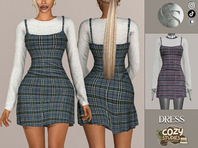 Cozy Studies Outfit 441 - Dress By Camuflaje 1 Cozy Studies Outfit 441 – Dress By Camuflaje Sims 4 CC