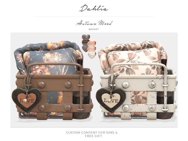 Dahlia Autumn Mood Basket Gift 1 Dahlia Autumn Mood Basket Gift Sims 4 CC