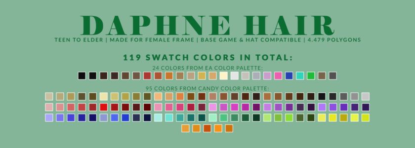 Daphne Hair Release by Candysims 3 sims 4 cc daphne hair by candysims 2