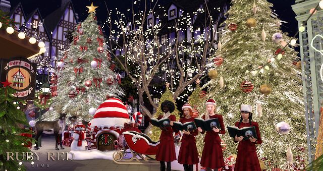December Christmas Market Collaboration 9 sims 4 cc december christmas market collab with reigningsims by rubyredsims 3