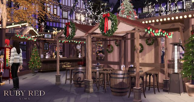 December Christmas Market Collaboration 6 sims 4 cc december christmas market collab with reigningsims by rubyredsims 6