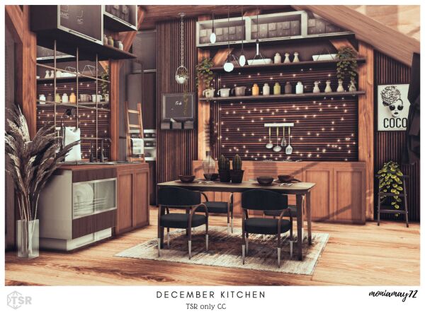 Cozy December Kitchen 1 Cozy December Kitchen Sims 4 CC
