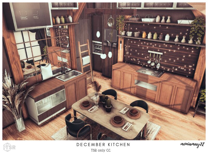 Cozy December Kitchen 3 sims 4 cc december kitchen 3