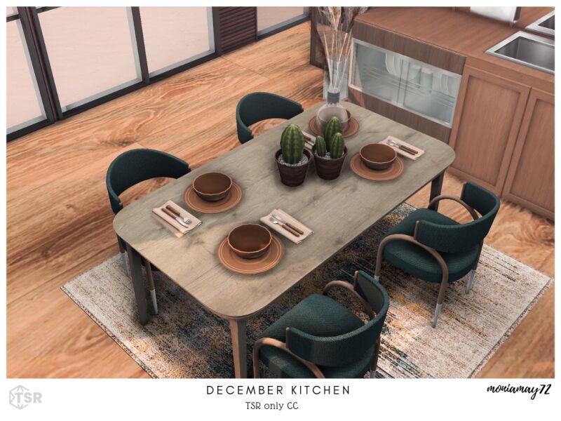 Cozy December Kitchen 2 sims 4 cc december kitchen 4