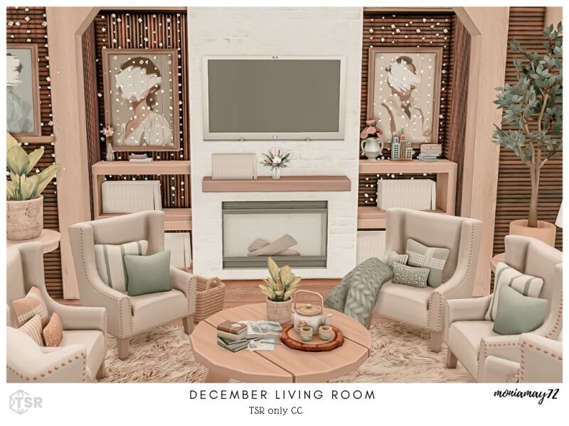 Stylish December Living Room 7 sims 4 cc december living room 2