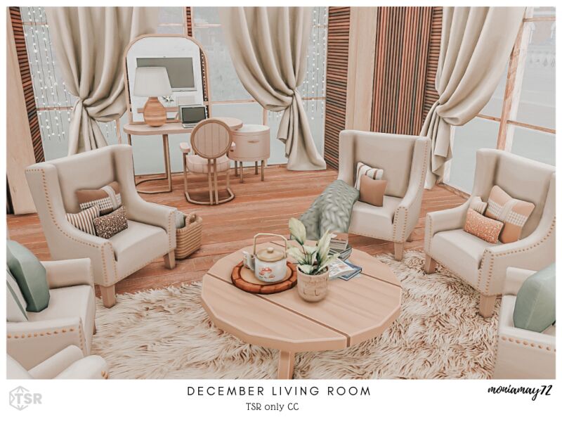 Stylish December Living Room 2 sims 4 cc december living room 6