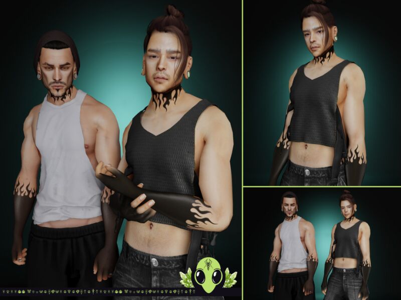Deep Cold V1 Tattoo - Unique Body Art for The Sims 2 sims 4 cc deep cold v1 tattoo by unidentifiedsims 2