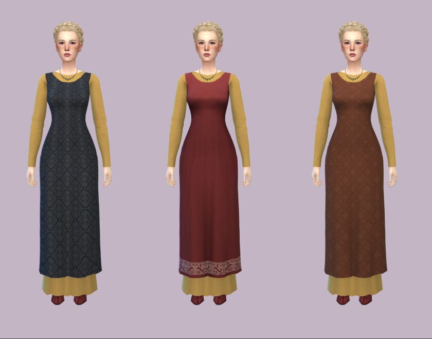 Dissia YE Medieval - Clarice Dress Recolor 1 Dissia YE Medieval – Clarice Dress Recolor Sims 4 CC