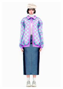 Cozy Igloo Sweater & Long Denim Skirt Sims 4 CC