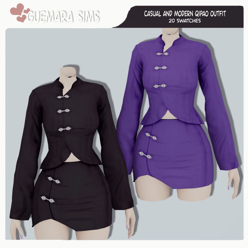 Upgrade Your Sims Wardrobe with Modern Qipao Outfit 2 sims 4 cc download patreon early access 2