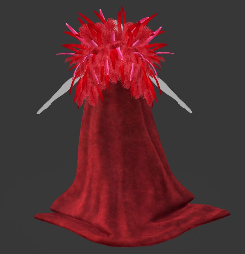 Free Feathered Cape for Renders 2 sims 4 cc downloadfree 3