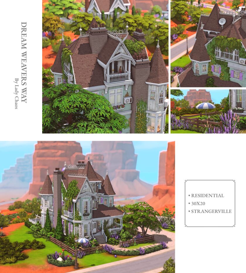 Discover Dream Weavers Way: A CC-Free Build in Strangerville 1 Discover Dream Weavers Way: A CC-Free Build in Strangerville Sims 4 CC