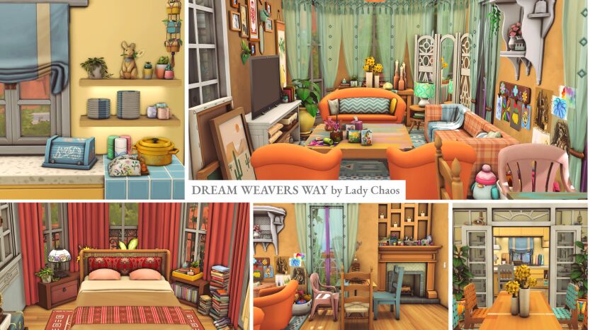 Discover Dream Weavers Way: A CC-Free Build in Strangerville 5 sims 4 cc dream weavers way cc free 6