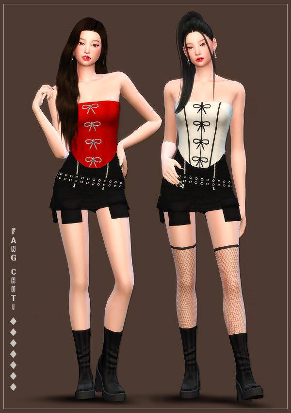 Fangchuti AH 2024 - Top & Skirt 1 Fangchuti AH 2024 – Top & Skirt Sims 4 CC