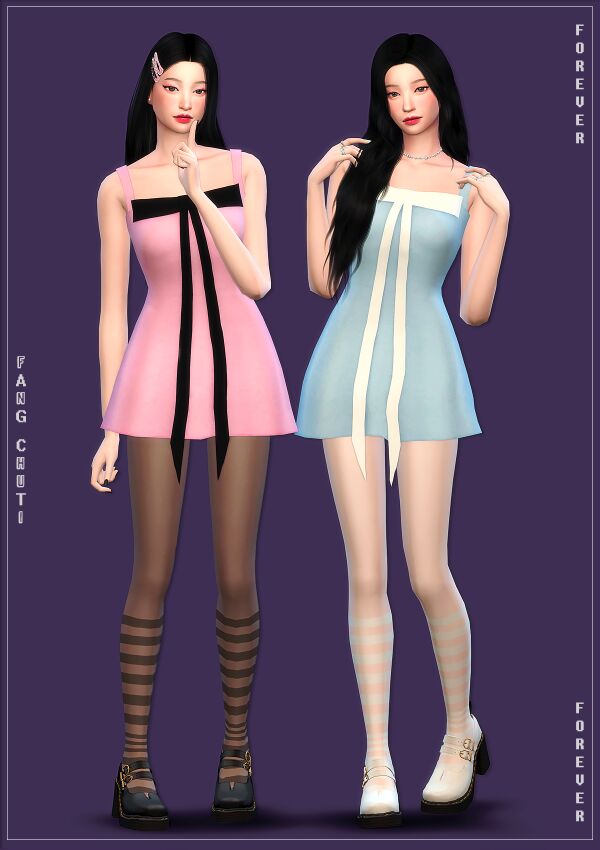 Fangchuti 'PRT - Forever' Outfits 1 Fangchuti ‘PRT – Forever’ Outfits Sims 4 CC