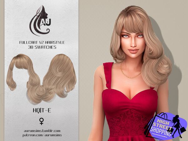 Chic Fullcart V2 Bangs Hairstyle 1 Chic Fullcart V2 Bangs Hairstyle Sims 4 CC