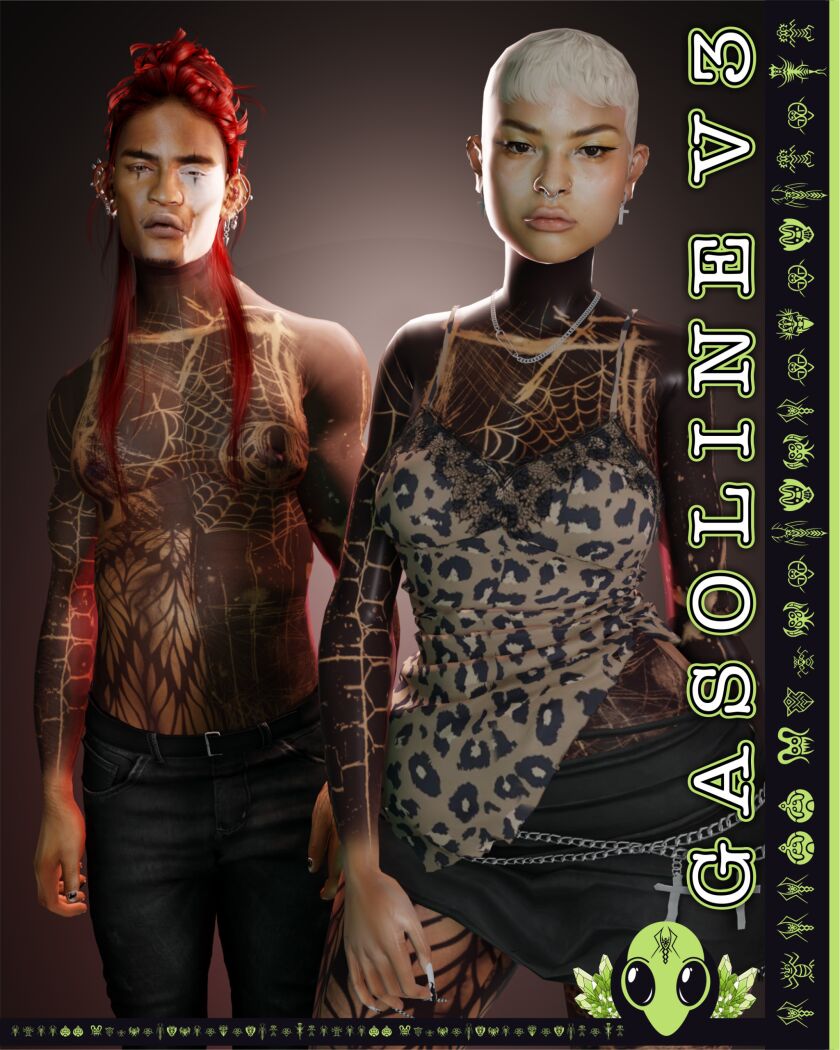 Gasoline V3 Tattoo Now Available! 4 sims 4 cc gasoline v3 now available to dl at the sims 5