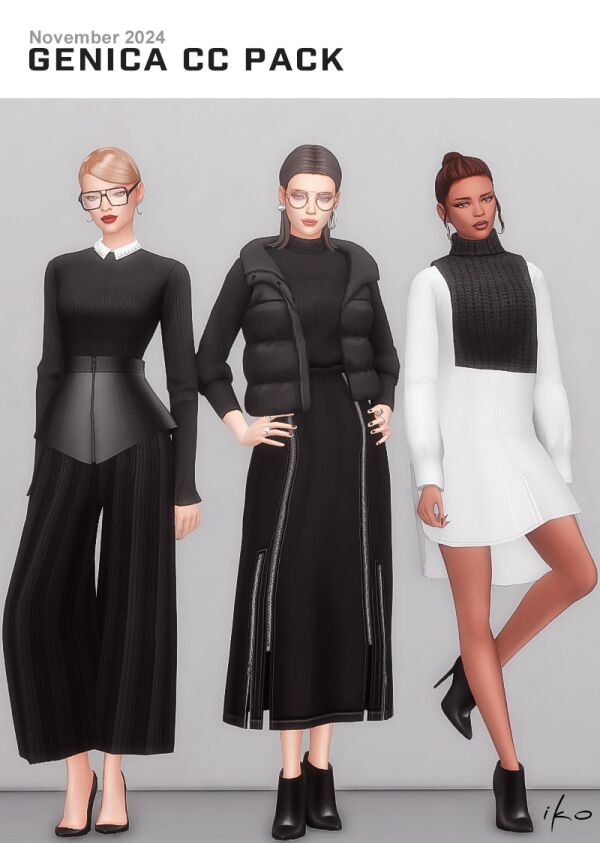 Genica CC Pack by Ikosims 1 Genica CC Pack by Ikosims Sims 4 CC