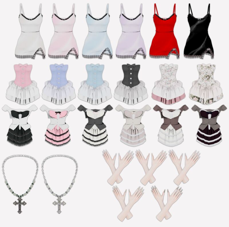 Gloomy Coquette Collection 3 sims 4 cc gloomy coquette collection 7