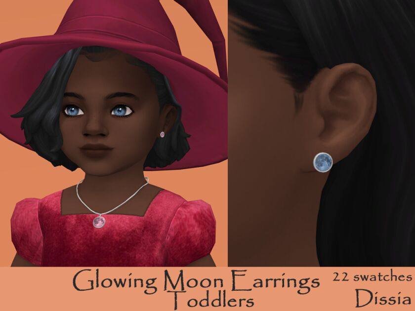 Illuminate Your Look with Glowing Moon Earrings 3 sims 4 cc glowing moon earrings for adults kids and 3
