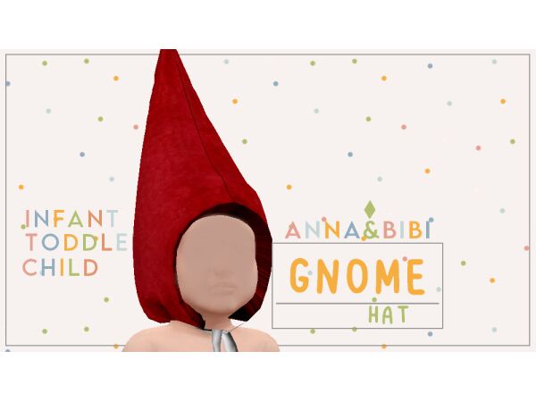 Gnome Hat for Infants and Toddlers 1 Gnome Hat for Infants and Toddlers Sims 4 CC