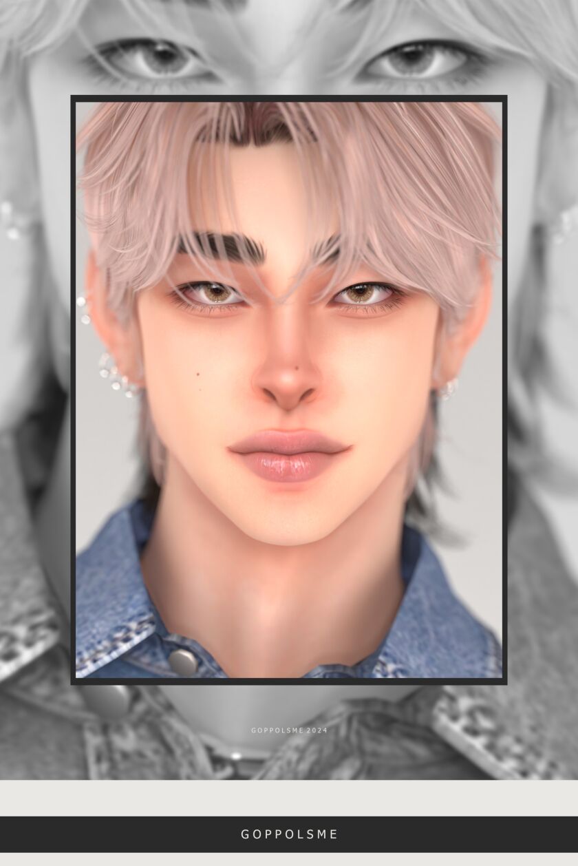 Gpme-Gold Eyebrows Default Replacement 1 Gpme-Gold Eyebrows Default Replacement Sims 4 CC