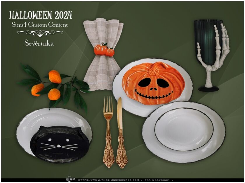 Spooktacular Halloween Kitchen Decor 2024 3 sims 4 cc halloween 2024 5