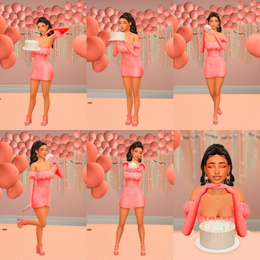 Celebrate Your Birthday with This Free Posepack! 4 sims 4 cc happy birthday to me posepack 11