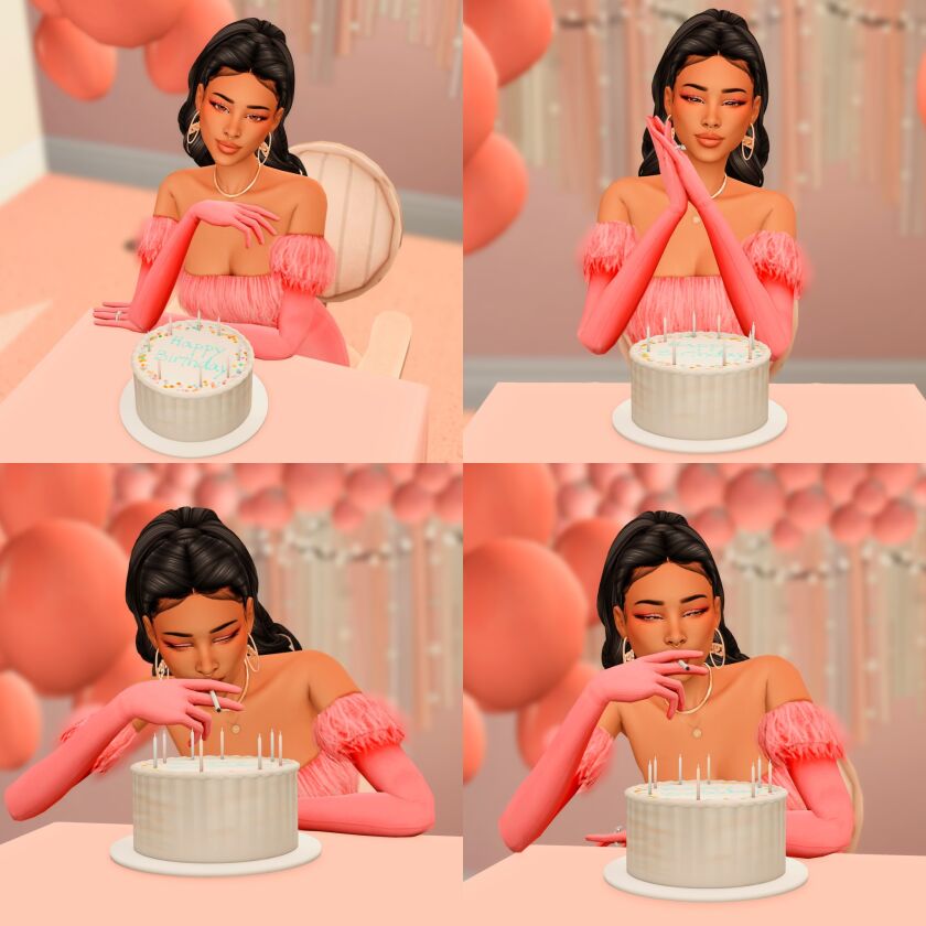 Celebrate Your Birthday with This Free Posepack! 2 sims 4 cc happy birthday to me posepack 12