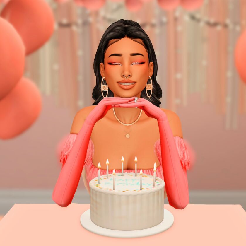 Celebrate Your Birthday with This Free Posepack! 7 sims 4 cc happy birthday to me posepack 8