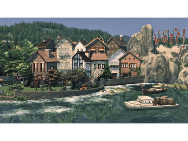 Discover Haworth Town: A Coastal Haven 1 Discover Haworth Town: A Coastal Haven Sims 4 CC