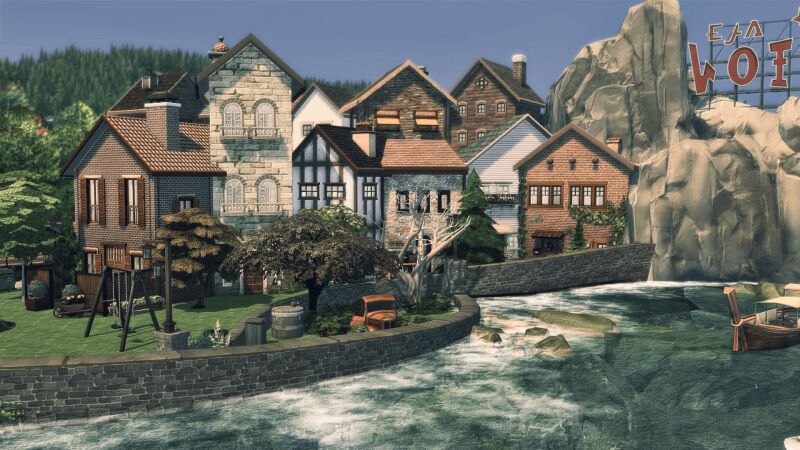 Discover Haworth Town: A Coastal Haven 9 sims 4 cc haworth town 3