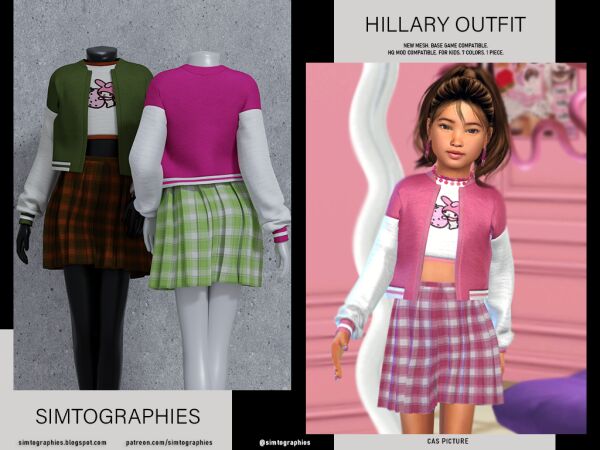 Hillary Outfit 1 Hillary Outfit Sims 4 CC