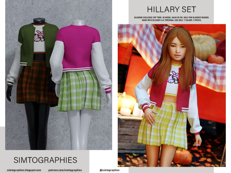 Hillary Outfit 2 sims 4 cc hillary outfit 2