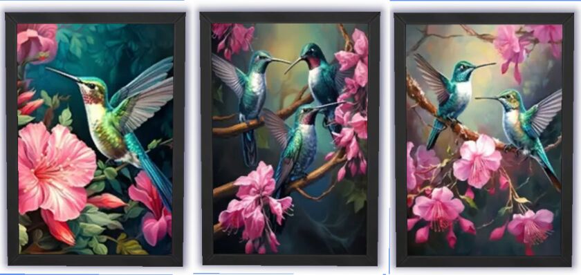 Stunning Hummingbird Floral Art Painting 1 Stunning Hummingbird Floral Art Painting Sims 4 CC