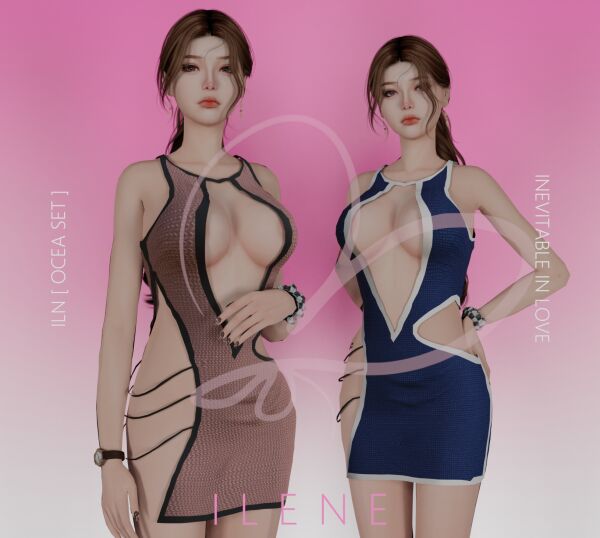 Stylish ILN. Ocea Dress by Ilenes4 1 Stylish ILN. Ocea Dress by Ilenes4 Sims 4 CC
