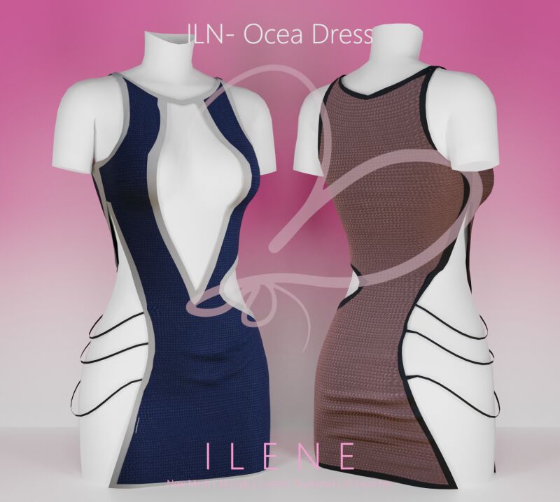 Stylish ILN. Ocea Dress by Ilenes4 2 sims 4 cc iln ocea dress by ilenes4 3