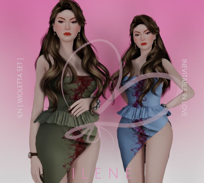 Stunning Wioletta Dress by ILENES4 2 sims 4 cc iln wioletta dress by ilenes4 2
