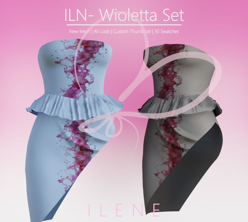 Stunning Wioletta Dress by ILENES4 3 sims 4 cc iln wioletta dress by ilenes4 3