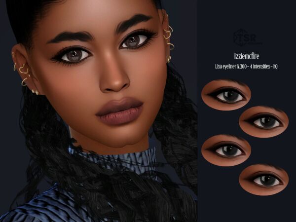 IMF Lisa Eyeliner N.300 by Izziemcfire 1 IMF Lisa Eyeliner N.300 by Izziemcfire Sims 4 CC