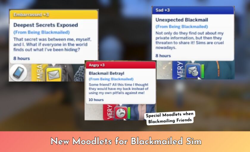 Increased Blackmail Payouts Mod for Sims 2 sims 4 cc increased blackmail payouts based on career and 5