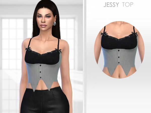 Jessy Top by Puresim 1 Jessy Top by Puresim Sims 4 CC