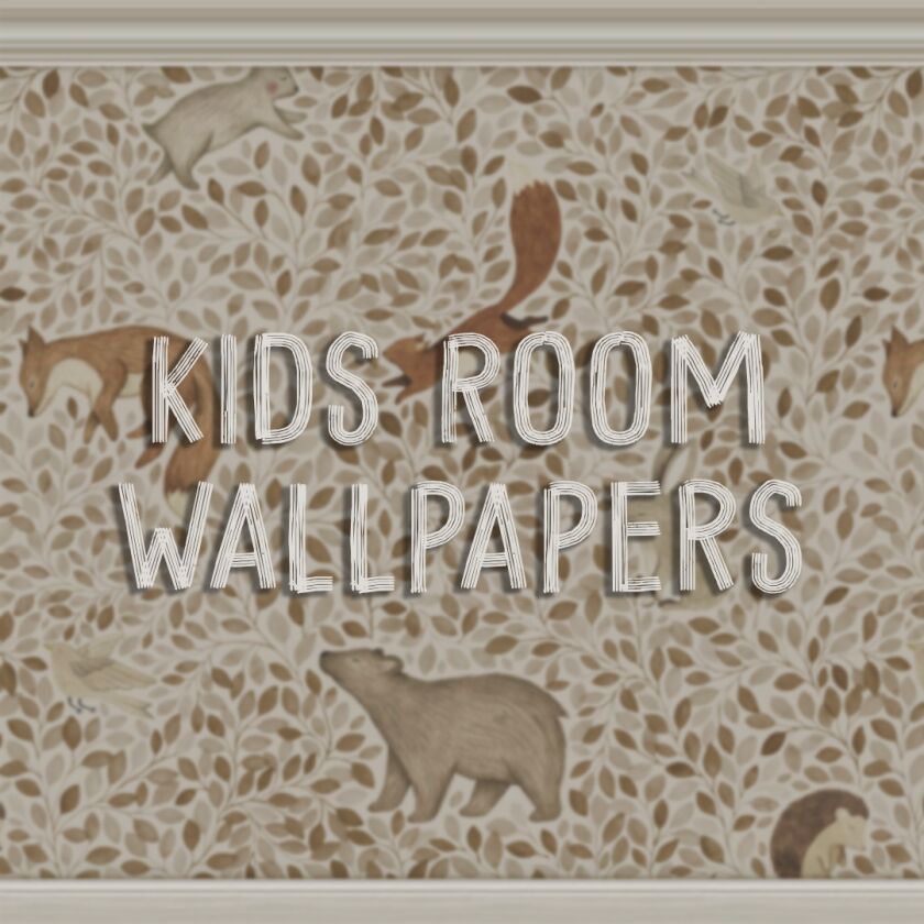 Colorful Kids Room Wallpaper Set 1 Colorful Kids Room Wallpaper Set Sims 4 CC