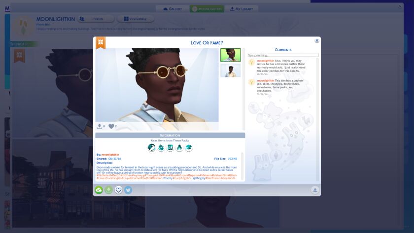 Love OR Fame? 3 sims 4 cc love or fame 2
