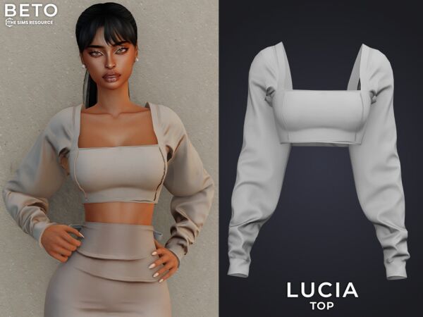 Lucia Top by Beto_Ae0 1 Lucia Top by Beto_Ae0 Sims 4 CC