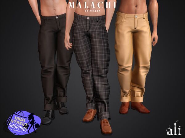 Stylish Malachi Trousers for Men 1 Stylish Malachi Trousers for Men Sims 4 CC