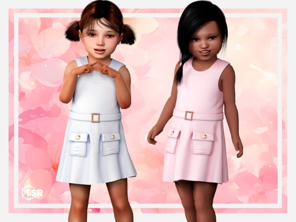 Stylish A-Line Pocketed Dress for Sims 1 Stylish A-Line Pocketed Dress for Sims Sims 4 CC