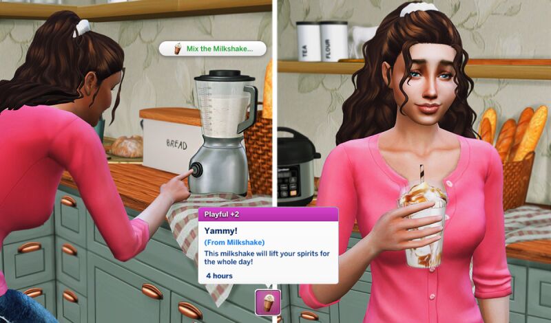 Delicious Milkshakes for Your Blender 2 sims 4 cc milkshakes for the functional blender by somik severinka 2